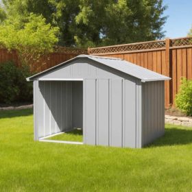 Dog House Grey Galvanized steel 45.9 x 40.6 x 32.1 in Durable Dog House Grey Galvanized steel 45.9 x 40.6 x 32.1 in Durable
